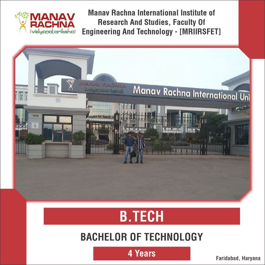 Bachelor's of Technology(B.Tech)  (Civil Engg) at Manav Rachna International Institute of Research And Studies, Faculty of Engineering And Technology , Faridabad
